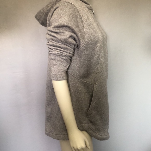 Eddie Bauer Jacket Women’s Gray Knit Fleece Hoodie Zip Up Running Hiking - Picture 2 of 5